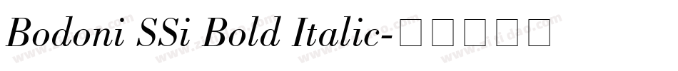 Bodoni SSi Bold Italic字体转换